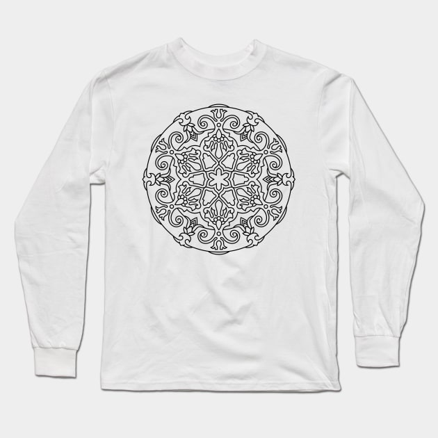 Inspirational MANDALA T-SHIRT MANDALA 009 Long Sleeve T-Shirt by abcmandalaclothing